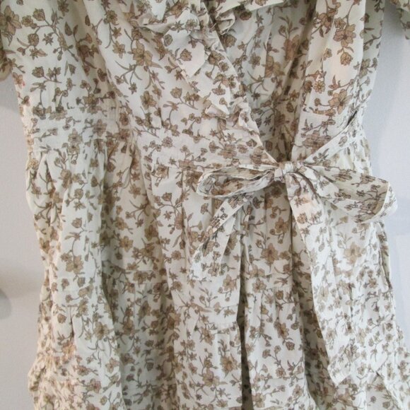En Saison Gianna Mini Dress – 100% Cotton Feminine Ruffle Dress Sz S - Picture 9 of 12